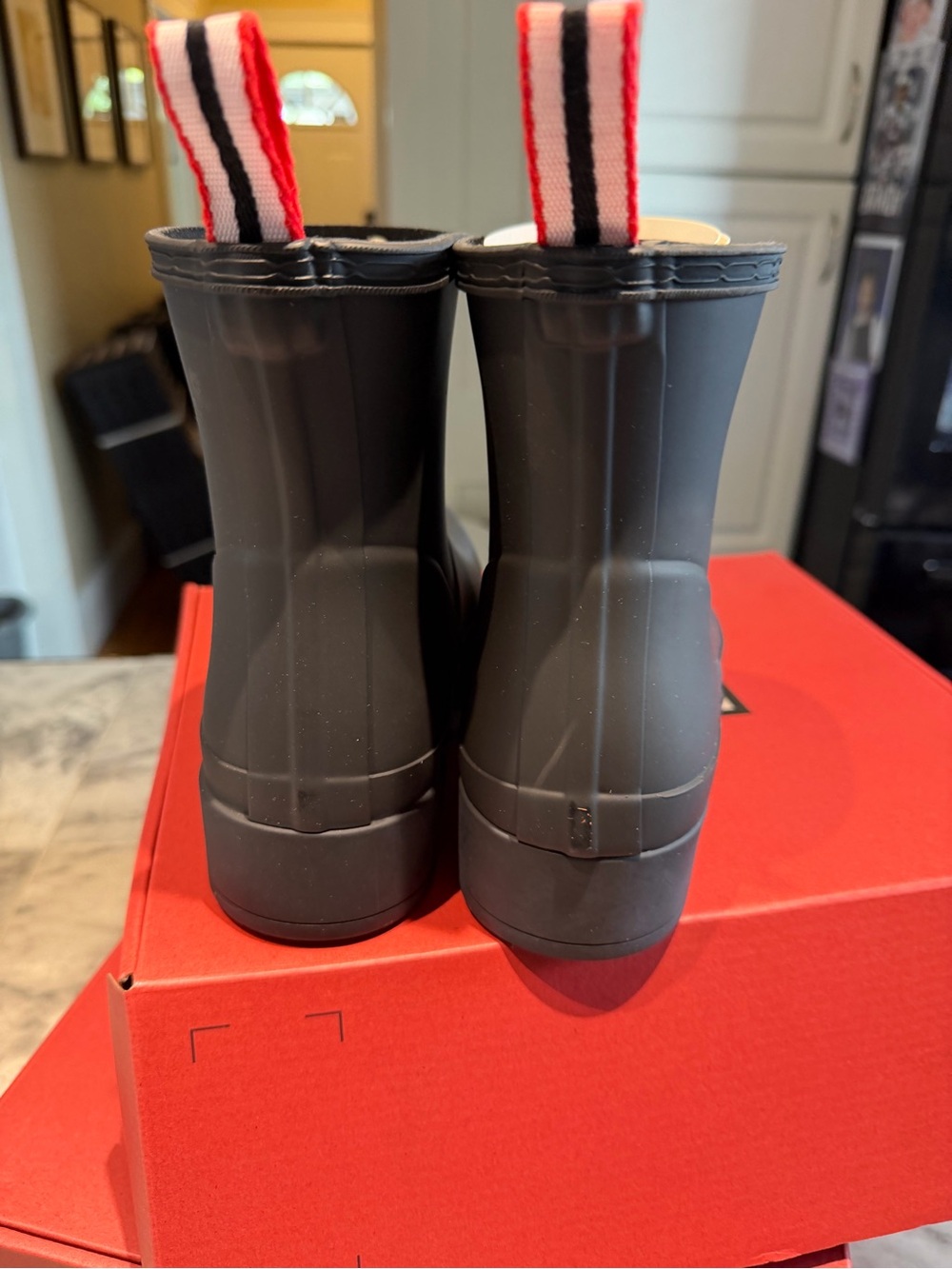 Hunter Black Short Women’s Rain Boots - Picture 3 of 9